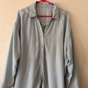 Splendid Light Blue Striped Button-Up Shirt